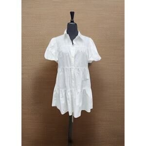 White summer dress Fantastic Fawn Pearl embellished - Size L